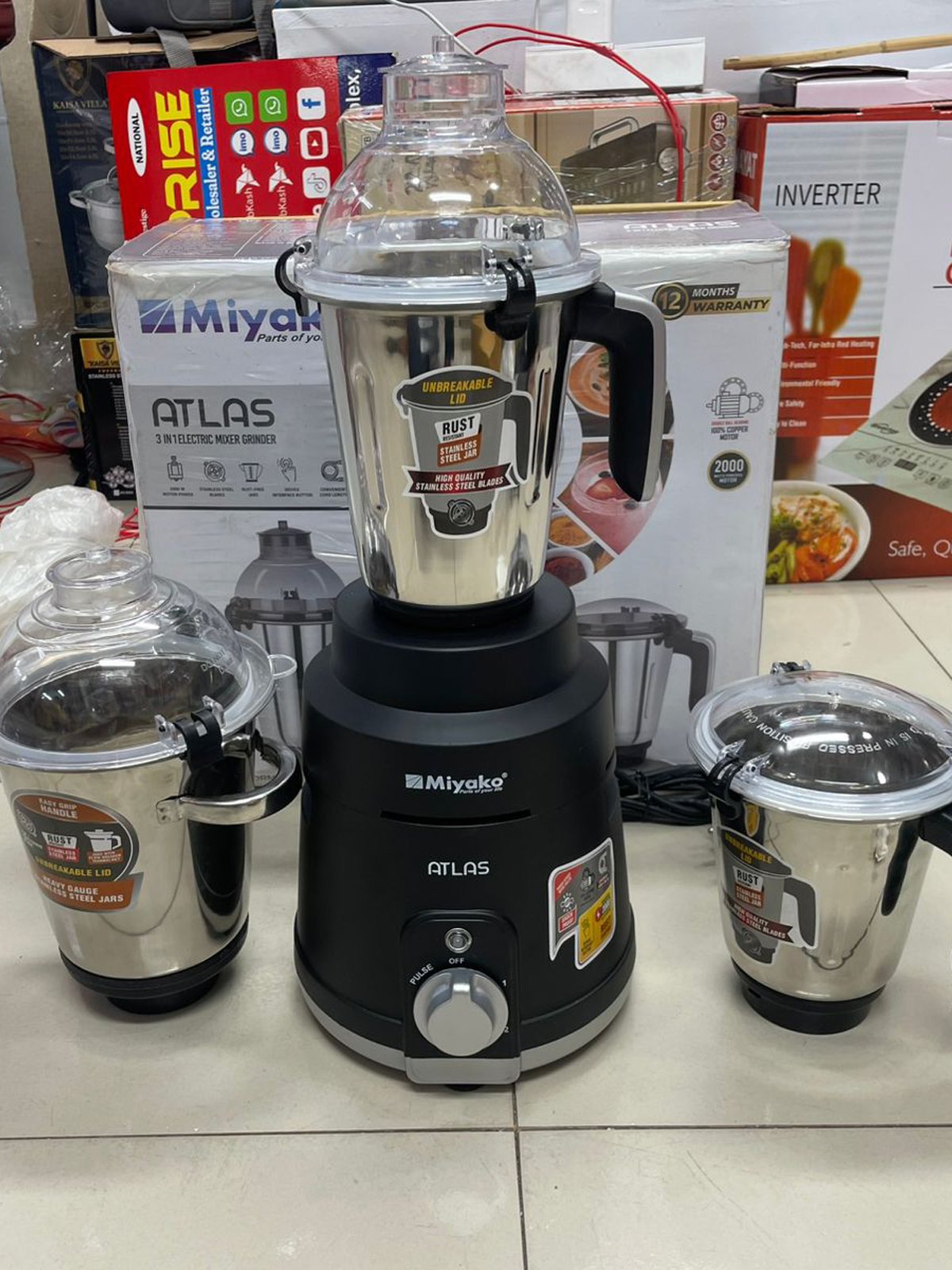 Miyako ATLAS 3 in 1 Electric Mixer Grinder 2000 watts